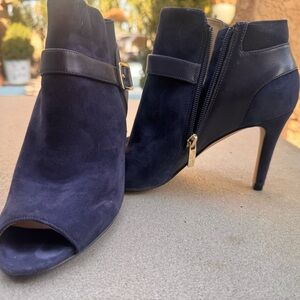 Elegant Navy Blue Women's Ankle Boots